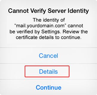 Email Ios 17 Server Identity