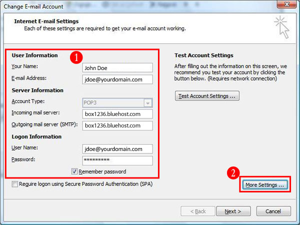 Email Outlook 2007 03 Internet Email Settings