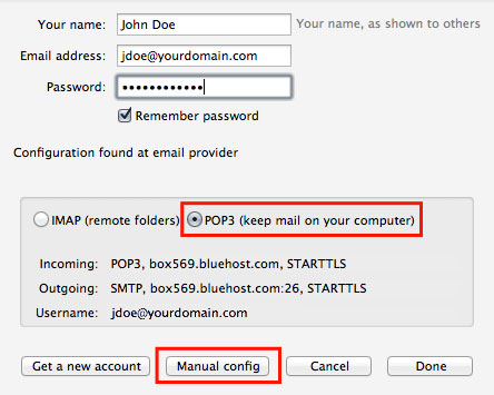 Email Tbird 03 Pop Manual Config