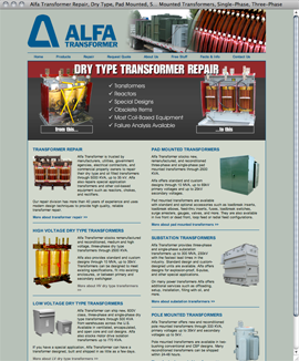 Web design web development HTML CSS PHP Javascript Alfa Transformer Fort Smith Arkansas