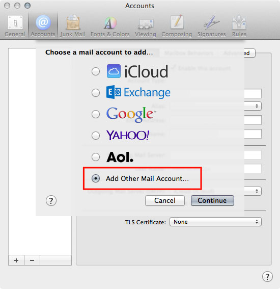 Email Mail 03 Choose Add Other