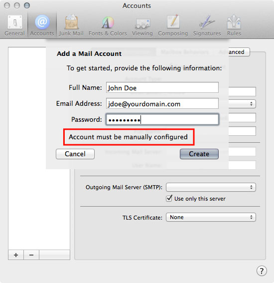 Email Mail 05 Manually Configured