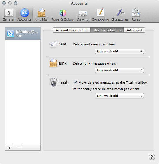 Email Mail 10 Mailbox Behaviors