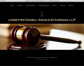 Web design web development HTML CSS PHP Javascript Ledbetter Cogbill Arnold Harrison Law Firm Fort Smith Arkansas